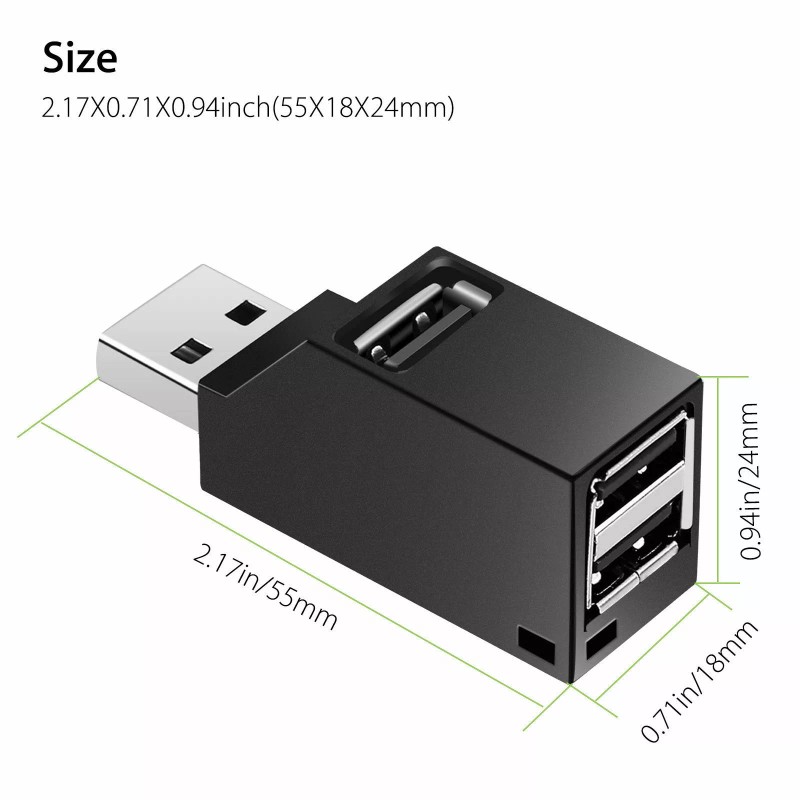 Unbranded 3 Port USB Hub USB 2.0 High Speed Hub~Splitter