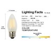 OPALRAY C35 6W LED Candelabra Bulb, 4000K Neutral White Daylight,