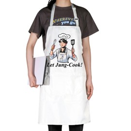 JNIAP K-Pop Kitchen Apron K-Pop Fans Gifts K-Pop Kitchen Gifts K-Pop Lover Gifts (Let Jung ap)
