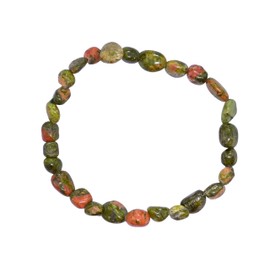 Unakite Bracelet for Women Men's Gifts - Chakra Protection Mens Bracelet - Unakite Crystal Tumbled Stone Bracelet Gemstone Beaded Bracelet Pulseras Para Hombres Mujer Christmas Stocking Stuffers