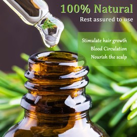 Rosmarinöl für Haare und Kopfhaut,Rosmarinöl Haare Wachstum 60ml,100% Reines Rosemary Oil for Hair, für Hautpflege, Aromatherapie für Frauen & Männer geeignet
