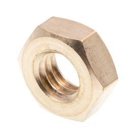 Prime-Line 9074534 Machine Screw Hex Nuts, 3/8 In.-16, Solid Brass (10 Pack)