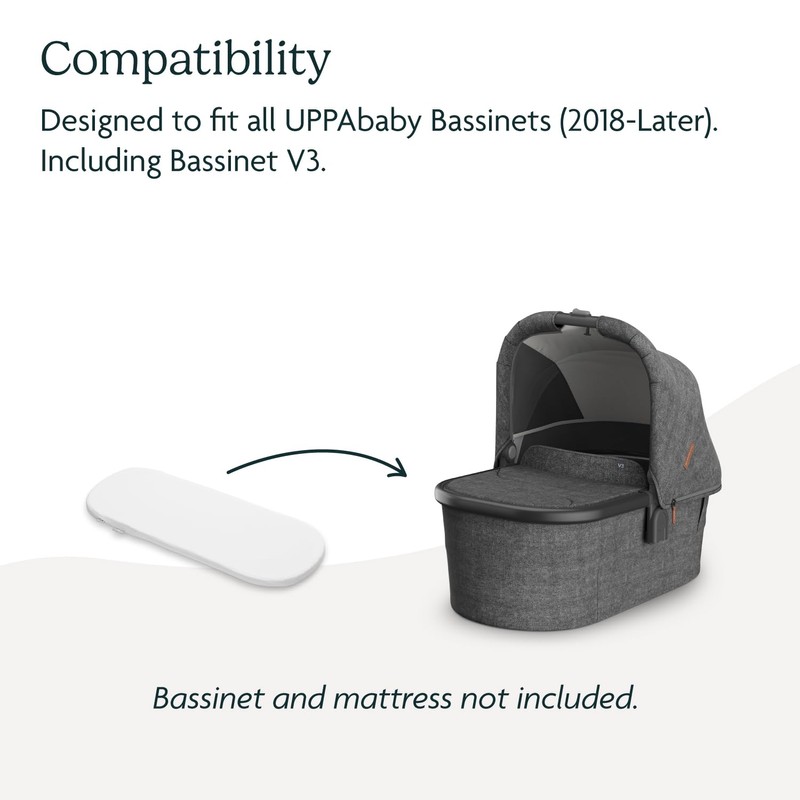 UPPAbaby Bassinet V3 Mattress Cover/Extra Cover for Bassinets 2018-Later/Ultra Soft