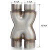 LCGP 3 Inch Inlet X Pipe,Universal Stainless Steel Diesel X-Pipe