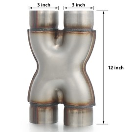 LCGP 3 Inch Inlet X Pipe,Universal Stainless Steel Diesel X-Pipe