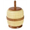 Nantucket Pot Belly Baskets Handmade Woven Rattan Circular Storage Basket