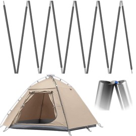 Neween Aluminum Tent Poles Replacement, Black Pre-Assembled Tent Pole, 7001 T6 Heated Camping Rod Parts for Hiking Outdoor Camping Backpacking (Black, 12ft)