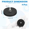 4 Pcs 1.7" Dia Rubber Coated Magnets, 19LBS Anti-Scratch Flag