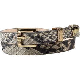 Handmade Python Snakeskin Cowboy Hat Band Gold Plated 3 Peace Buckle Set  Handmade 26”