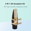 Alto Sax Saxophone ABS Mouthpiece with Cap Metal Buckle Reed