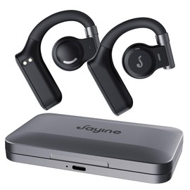 JAYINE Open Ear Kopfhörer Bluetooth, Kopfhörer Kabellos Bluetooth 5.3 mit HD Mikrofon, Flexible Touch-Steuerung und Breite Kompatibilität IP54, Bluetooth Kopfhörer mit Weicher Ohrhaken für Sport