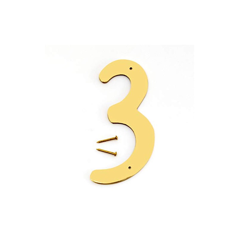 Hy-Ko 4" High Metal House Number, Modern Raised Numbers for