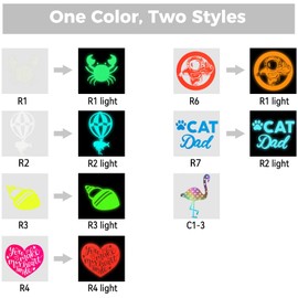 IModeur 6 Pack PU Heat Transfer Vinyl Glow in The Dark with 1 Pack Reflective HTV - 30.5 x 25.4 cm Iron on Vinyl for Cricut Maker, Silhouette Cameo, HTV Vinyl Bundle for Shirt, Clothes, Hats