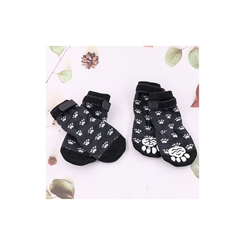 Calcetines Antideslizantes para Perros con Protectores de Patas,Calcetines Antideslizantes de
