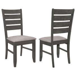 Coaster Home Furnishings Dalila Ladder Back Side Chair (Set of 2) Grey and Dark Grey