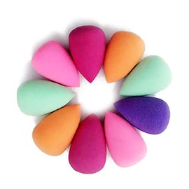50 unids Mini Forma de Gota de Agua Maquillaje Esponja Licuadora Set Sin Látex Base de la Belleza Mezcla Esponja Huevo Al Azar colores