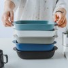 HCHLQLZ white Small Ceramics Rectangular Baking Dishes with Handle for