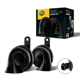 HELLA Fanfare Hella OE-Connect Horn TE26 Set 12V 110dB(A) 400Hz - 500Hz - Low / High Range - Electric - ECE - Housing Colour: Black - Quantity: 2 - 3FH 012 010-191, No
