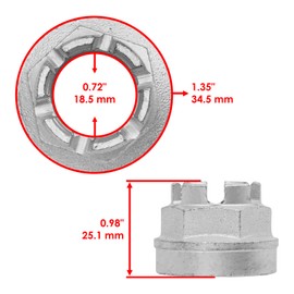 Replacement Powersports Parts – High-Performance Components for 92210-1381 Rear Axle Castle Nut For Kawasaki Brute Force 750 2005-2023 Mod-C83C-4410