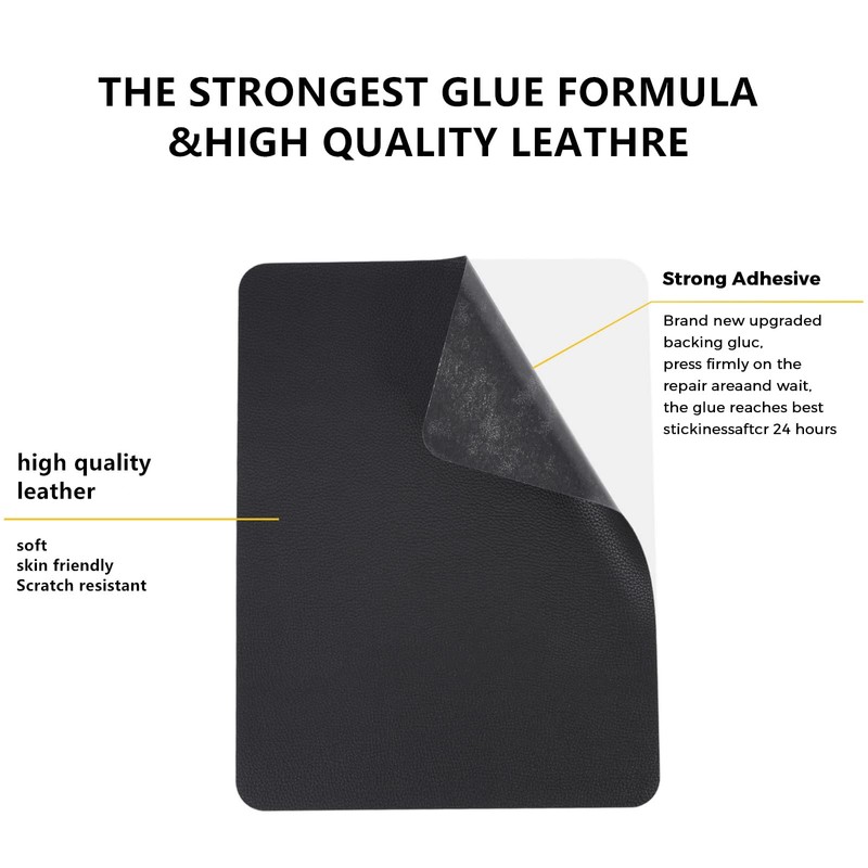 JDLUGH Sofa Leather Repair Patch Tape, 8.2x11 Inch2PCS Self Adhesive
