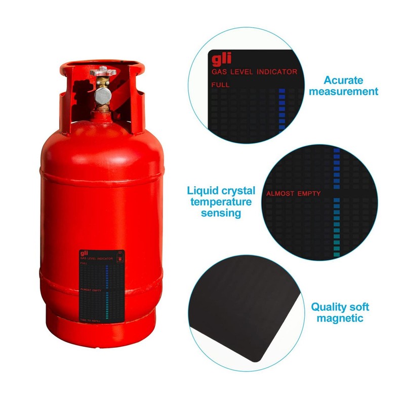 5pcs Gas Level Indicator Portable Magnetic Propane Fuel Level Indicators