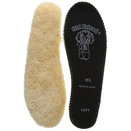 Old Friend Men's Replacement Slipper Insoles, White Fleece, 9 M US