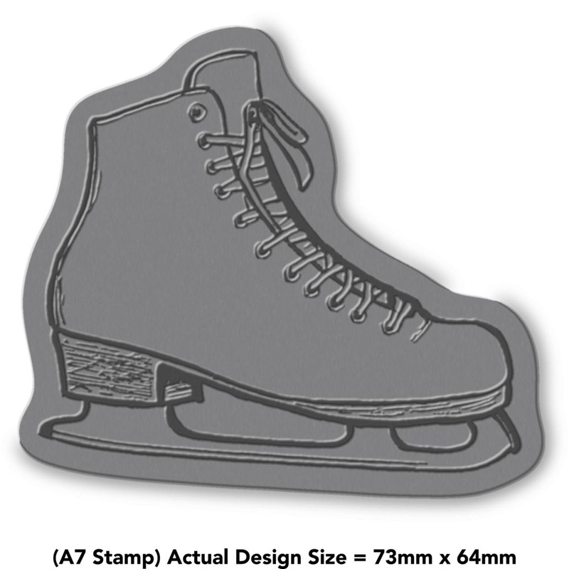 A7 'Ice Skate' Unmounted Rubber Stamp (RS00056193)