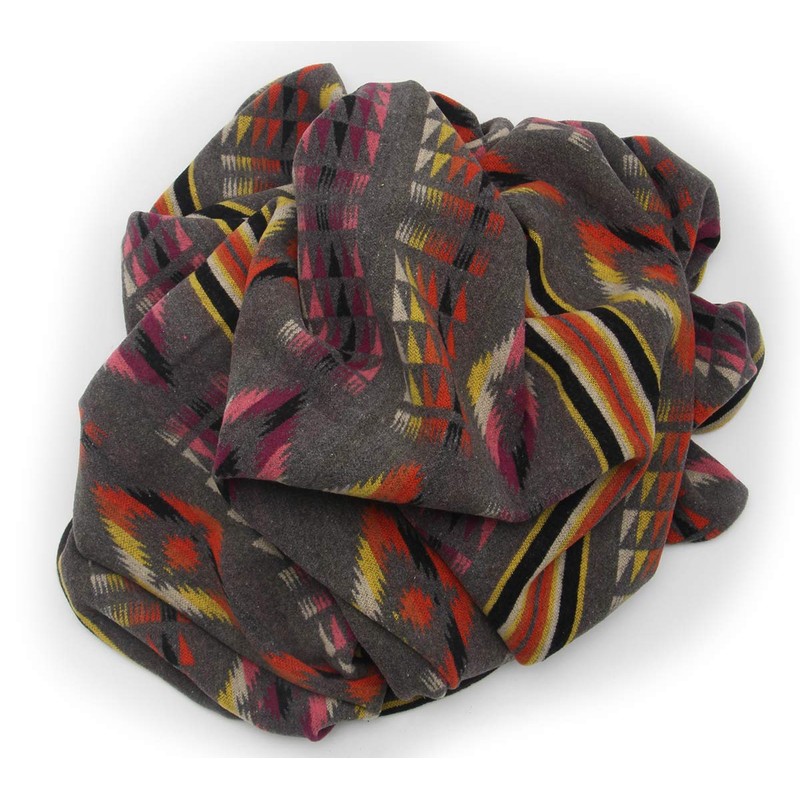 Ruth&Boaz Outdoor Wool Blend Blanket Ethnic Inka Pattern(T) (Grey, Large)
