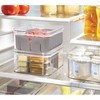 iDesign Crisp Plastic Divided Bin, Modular Stacking Food Storage Box,