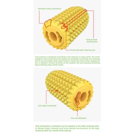 Corn Shape Puppy Chew Toy Pet Dog Molar Toy for Dog Chew Interactive Toys Toothbrush Chew Rope Agressive Chewers, Any Size Any Breed