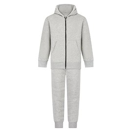 Mini Mart Online Limited Zipped Boys Sweatshirt fleece sets Tracksuit Top & Bottoms Years Light Grey 11-12 Years