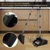 Upgraded Broom and Dustpan Set, Black Large Broom with Dustpan