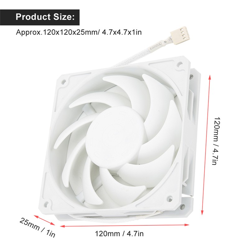 12CM Silent Cooling Fan Low Noise Cooler PWM