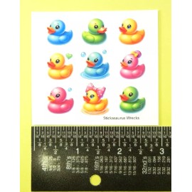 Stickasaurus Wrecks Rubber Ducks Mini Sticker Sheet