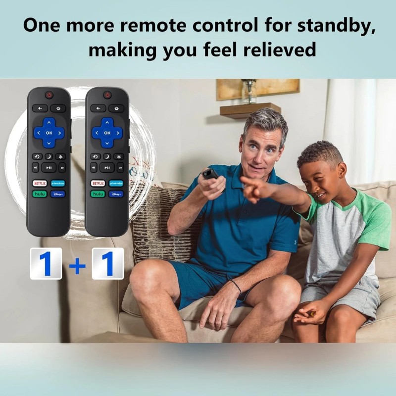 mywebstart 2pack Remote Control Replacement for All Roku TV,TCL/Hisense