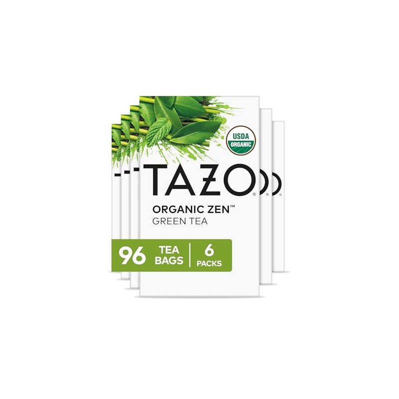 TAZO Organic Zen Green Tea Bags - Refreshing Herbal Blend