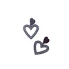 Acrylic Double Heart Earrings Dangling Heart Drop Earrings for Women