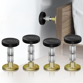 4 Pack Headboard Stoppers, Adjustable Bed Noise Stopper for Wall, Bed Frame  Anti-Shake Tool,  Board Stabilizer Pad Support Bumper Guards, Threaded Fixer Keep from Squeaking, 30-105mm