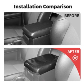 JWWY for 4runner Armrest Cover Case Pad Center Console Cover Decoration Trim for 2010-2024 Toyota 4runner Interior Accessories, ABS Carbon Fiber