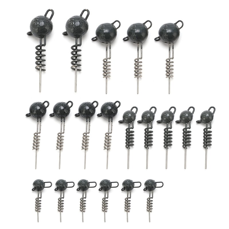 Jig Heads Hooks,5‑20g Durable Fish Head Hooks with Round Jig