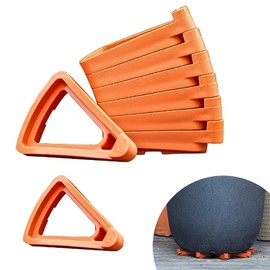 LeafLassie Plant Pot Feet for Outdoor Planters, 24PCS Invisible Flower Pot Risers Toes,Indoor Secure Compressive Environmental Triangular Lifters Supports (Small Orange)