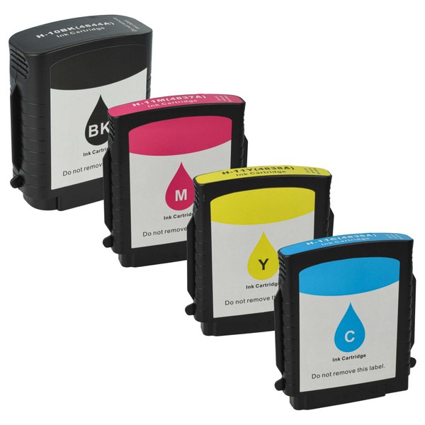 vhbw 4 x Ink Cartridges Compatible with HP Colour Inkjet