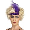 Fancy Dress VIP Express Ladies Flapper Feather Headband Purple