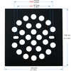 RRAJJ Square Improve 4-1/4 Inch(108mm*108mm) Screw-in Shower Floor Drain Grate
