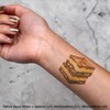 4 x 'Nanaimo Bars' Temporary Tattoos - Water Resistant, Skin-Safe,