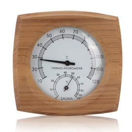 Sauna Thermometer Hygrometer Wood Steam Sauna Thermometer, 2 in 1 Indoor Wood Sauna Hygrothermograph Thermometer Wall Thermometer Sauna Accessories for Hotel Sauna Room