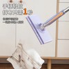 Compact Multifunctional Household Cleaning Flat Mop - Automatic Cloth Plate for Effortless Dusting and Glass Wiping Handle Pearl White + 93cm (No Cloth)