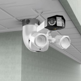 Holicfun Eave Mount for Reolink Duo Floodlight PoE Camera, Ceiling Mounting Adapter for Horizontal Eaves and Soffits, Weatherproof Bracket for Reolink 4K Dual-Lens Floodlight Security Camera, White