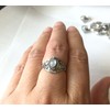 Poison Ring Bali Sterling Silver Locket Ring rainbow Moonstone AR04