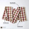 HEIRLOOM COMFORT Gingham Check Kitchen Towels 12 Pack, 18"x26", 100%